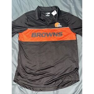 NWT Cleveland Browns NFL Team Apparel Men's Large Polo Shirt Golf Collared